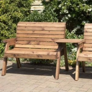 3 Seat Straight Tete-a-tete Companion Love Seat Garden Bench £209.00