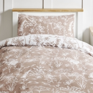 Wilko  Wilko Botanical Taupe Easy Care Single Duvet Set