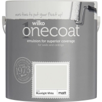 Wilko  Wilko One Coat Moonlight White Matt Emulsion Paint 2.5L