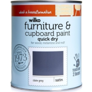 Wilko Slate Grey Quick Dry Satin Furniture and Cup board Pai £10.00