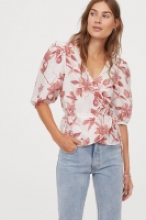  Patterned wrapover blouse £12.00