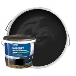 Wickes Smooth Masonry Paint - Black 5L £20.00