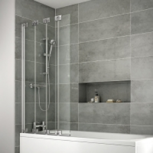 Wickes Semi Framed Four Fold Bath/Shower Screen - 1500 x 845 £173.00