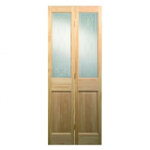 Wickes Skipton Glazed Clear Pine 4 Panel Internal Bi-Fold Do £105.00