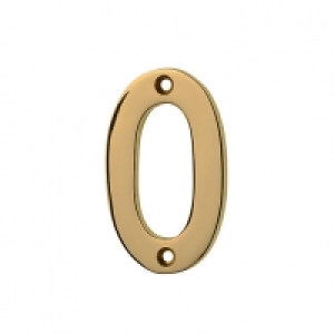 Wickes Door Number 0 - Brass £3.25