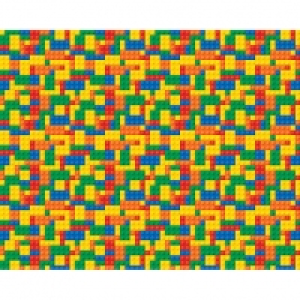 ohpopsi Building Bricks Wall Mural - XL 3.5m (W) x 2.8m (H) £80.00