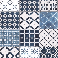 Wickes  Graham & Brown Contour Porches Blue Decorative Wallpaper - 1