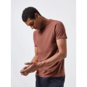 Conker Brown Waffle Textured T-Shirt £5.00