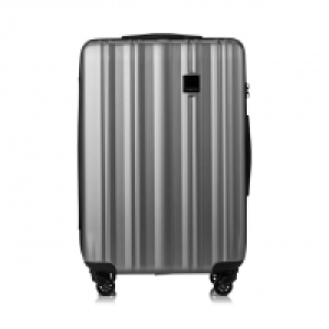 Pewter Retro medium 4 wheel suitcase