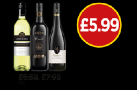 Lindemans Winemakers Release Chardonnay, Hardys Crest Cabern £5.99