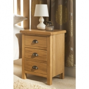 Wiltshire Oak 3 Drawer Bedside