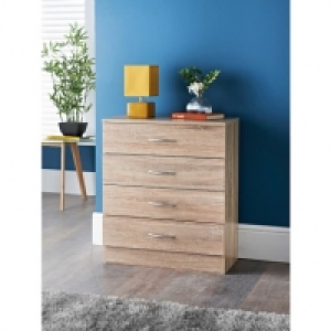 Lokken Oak Finish 4 Drawer Chest