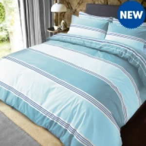 Duvet Set Banded Stripe Teal King