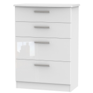 Fourisse Ready Assembled 4-Drawer Deep Chest of Drawers - Wh £184.99