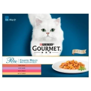 Gourmet Perle Country Medley Mini Fillets in Jelly Cat Food  £3.75