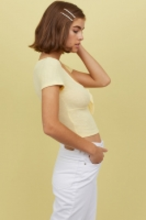 Ribbed tie-detail top £7.00