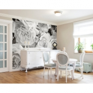 ohpopsi Grey Rose Petals Wall Mural - XL 3.5m (W) x 2.8m (H) £80.00