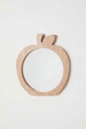 Round wooden-framed mirror £10.00