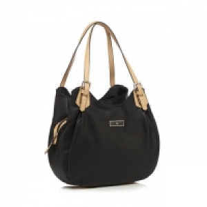 Black three compartment shoulder bag &pound;23.20