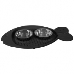 Cat Bowl Feeding Set - Black