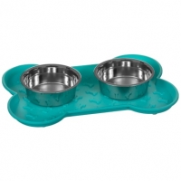 BMStores  Dog Bowl Feeding Set - Blue