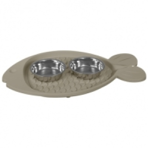 Cat Bowl Feeding Set - Brown