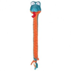 Mighty Python Tug Dog Toy - Orange & Blue