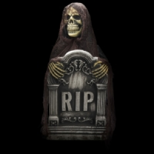 Gravestone With Reaper B/O 80cm