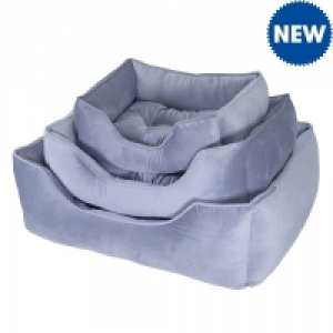 Luxury Silver Velvet Bed L