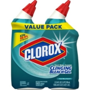 Clorox Toilet Bowl Cleaner Clinging Bleach Gel, Cool Wave -  £3.28