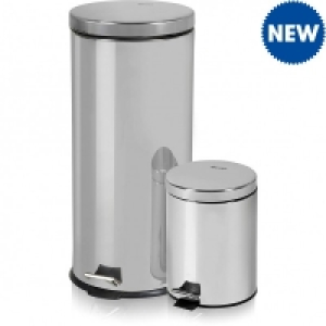 Swan Round Pedal Bin Set of 2 30L & 5L Steel