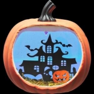 Pumpkin Scene Orange B/O 22cm