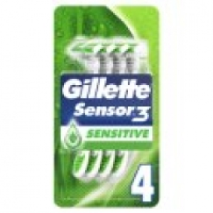 Sensor3 Sensitive Mens Disposable Razors 4 Pack £2.50