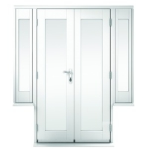 Wickes Derwent Softwood French Doors White Finihs 5ft With 1