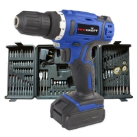 RobertDyas  Pro-Craft by Hilka 18V Li-Ion Cordless Drill with 89-piece A