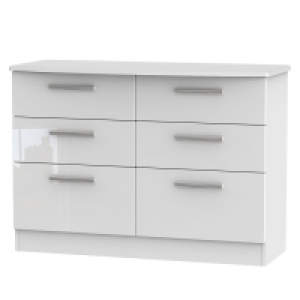 Fourisse Ready Assembled 6-Drawer Midi Chest of Drawers - Wh £224.99