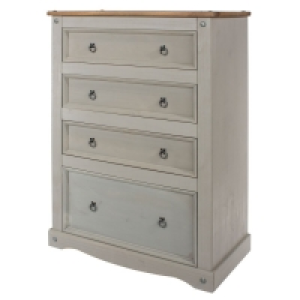 Halea 4-Drawer Pine Chest - Grey £159.99