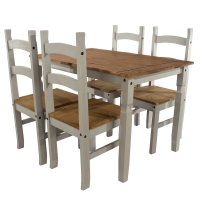 RobertDyas  Halea Medium Rectangular Dining Table And 4 Chairs - Grey