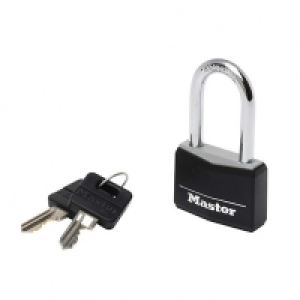 Master Lock 9140EURDBLKLF Body Long Shackle Padlock -Black A £7.00