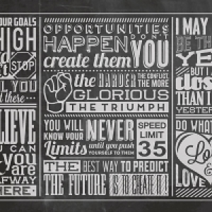 ohpopsi Chalk Quotes Wall Mural - XL 3.5m (W) x 2.8m (H) £79.99