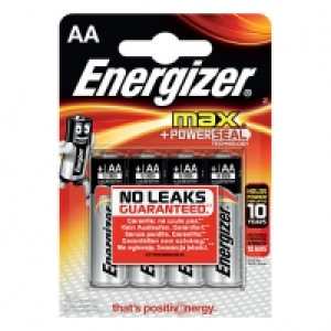 Energizer Max AA Batteries - Pack of 4 £3.99