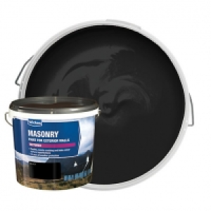 Wickes Textured Masonry Paint - Black 5L £20.00