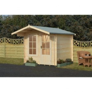 Shire 7 x 7 ft Crinan Garden Log Cabin with Overhang £881.00