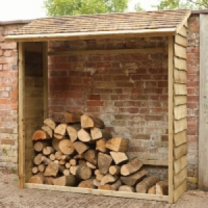 Forest Garden 6 x 3 ft Overlap Timber Wall Log Store &pound;170.00