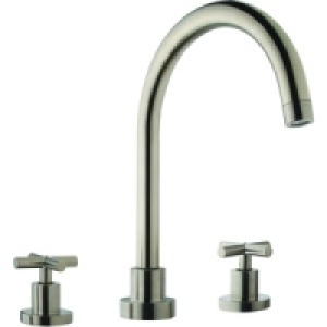 Wickes Denham 3 Piece Kitchen Sink Taps Chrome