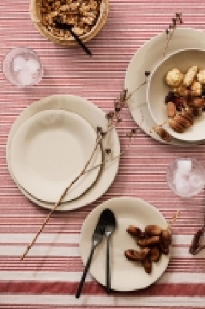  Striped cotton tablecloth £10.00