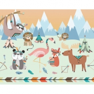 ohpopsi Animal Reservation Wall Mural - L 3m (W) x 2.4m (H) £60.00