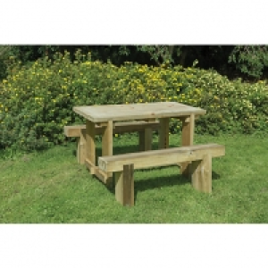 Forest Garden Sleeper Bench and Table Set - 1.8m £359.00