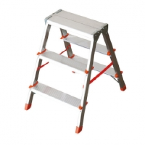 Tp Davies Light Duty 3 Tread Aluminium Hopup Stepladder &pound;45.00