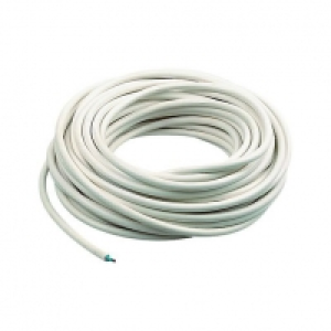 Wickes 2 Core Flexible Round Cable - White 0.75mm2 x 16.5m £6.75